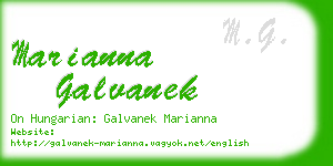 marianna galvanek business card